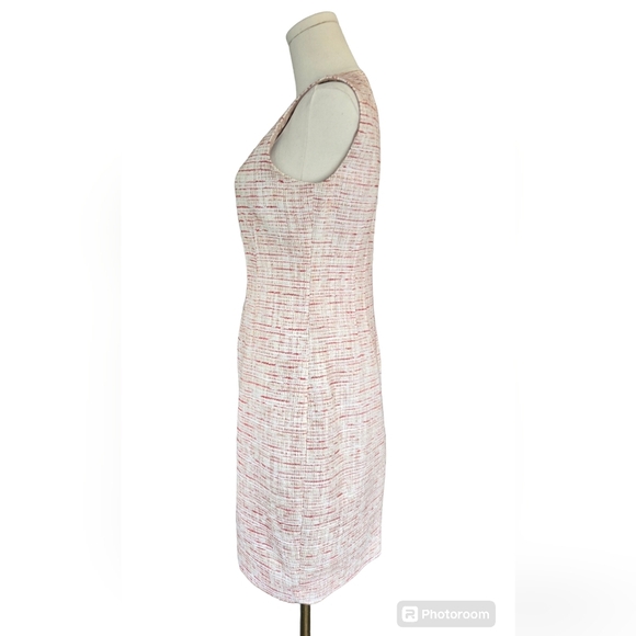 Tahari Tweed red brown cream dress - size 4 - Picture 2 of 8